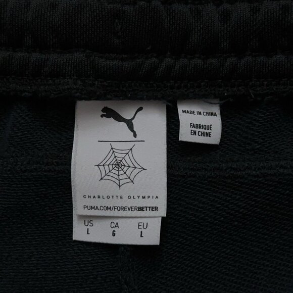 Puma x Charlotte Olympia Track Pants Womens Size L Sweatpants Drawstring Black - Picture 5 of 5